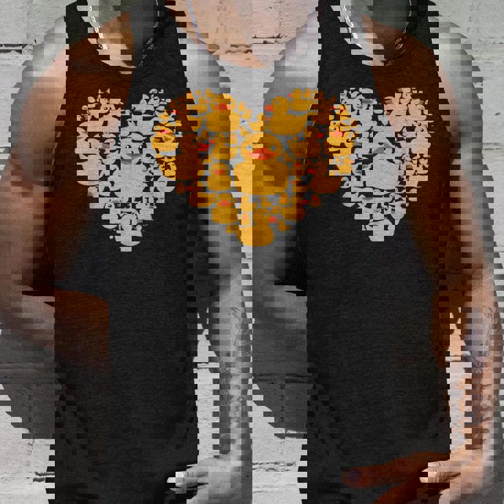 面白い ラバーダック ギフト メンズ レディース クールラバー アヒル ハート タンクトップ 彼への贈り物