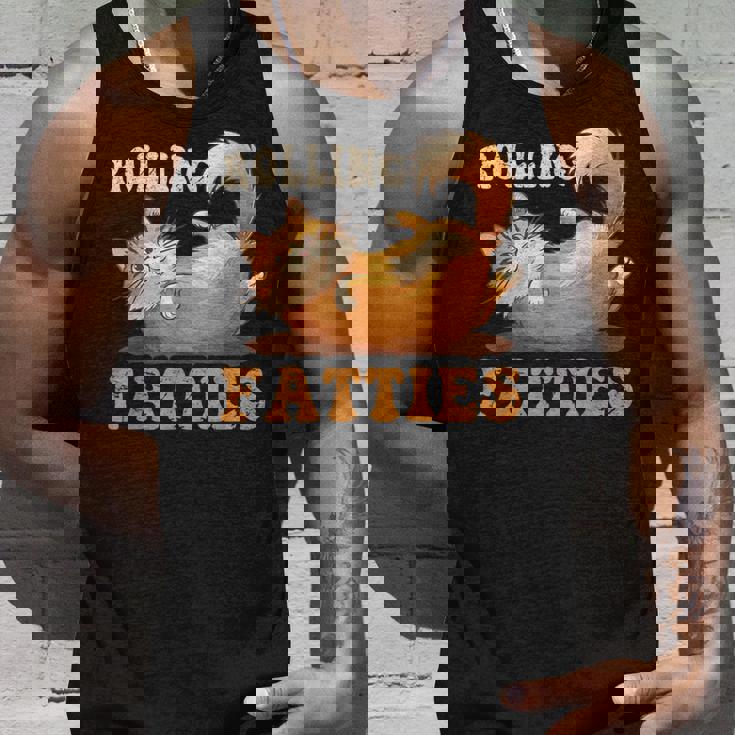 面白い 猫 ローリング ファティ 男女兼用 猫 タンクトップ 彼への贈り物