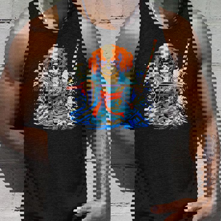 面白いtシャツ キャバリア 浮世絵 イヌ わんこ メンズ 犬好き グッズ おもしろ 面白い 服 ネタ わんこ タンクトップ 彼への贈り物