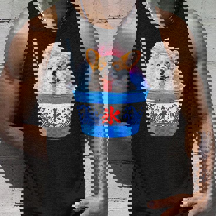 面白いtシャツ コーギー かき氷 イヌ メンズ 犬好き グッズ かわいい おもしろ 面白い 服 ネタ 夏 タンクトップ 彼への贈り物