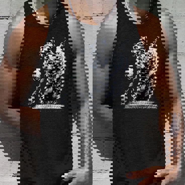 面白いtシャツ シュナウザー ゴルフ イヌ メンズ 犬好き グッズ かわいい おもしろ 面白い 服 ネタ タンクトップ 彼への贈り物