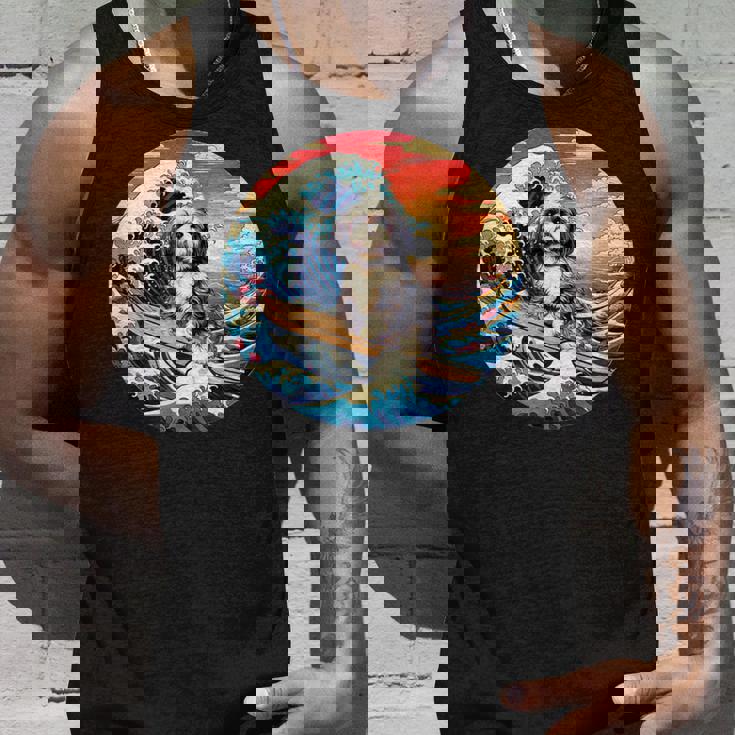 面白いtシャツ シーズー 犬 イヌ メンズ 犬好き グッズ かわいい おもしろ 面白い 服 ネタ サーフィン タンクトップ 彼への贈り物