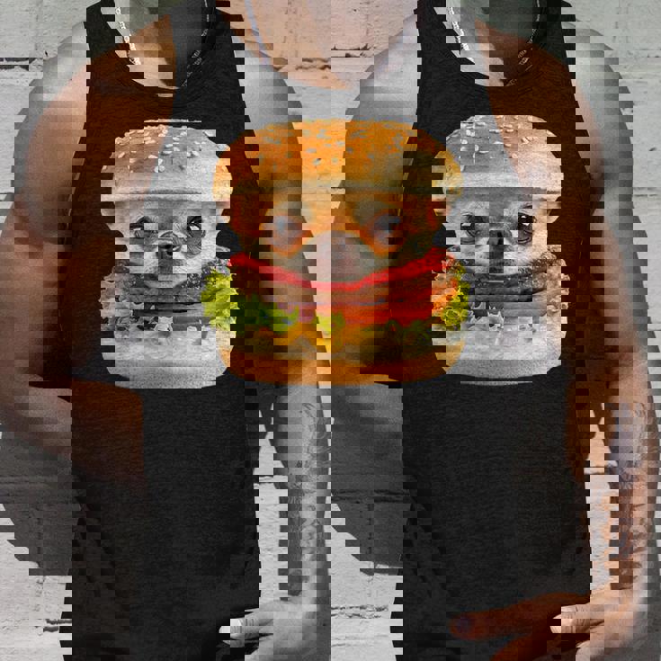 面白いtシャツ チワワ 犬 イヌ ハンバーガー メンズ 犬好き グッズ かわいい おもしろ 面白い 服 ネタ タンクトップ 彼への贈り物