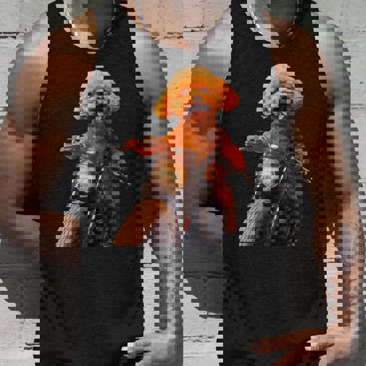 面白いtシャツ トイプードル バイク イヌ メンズ 犬好き グッズ かわいい おもしろ 面白い 服 ネタ タンクトップ 彼への贈り物