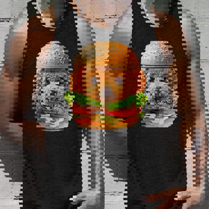 面白いtシャツ トイプードル 犬 ハンバーガー メンズ 犬好き グッズ かわいい おもしろ 面白い 服 ネタ タンクトップ 彼への贈り物