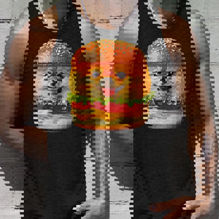 面白いtシャツ ポメラニアン 犬 ハンバーガー メンズ 犬好き グッズ かわいい おもしろ 面白い 服 ネタ タンクトップ 彼への贈り物