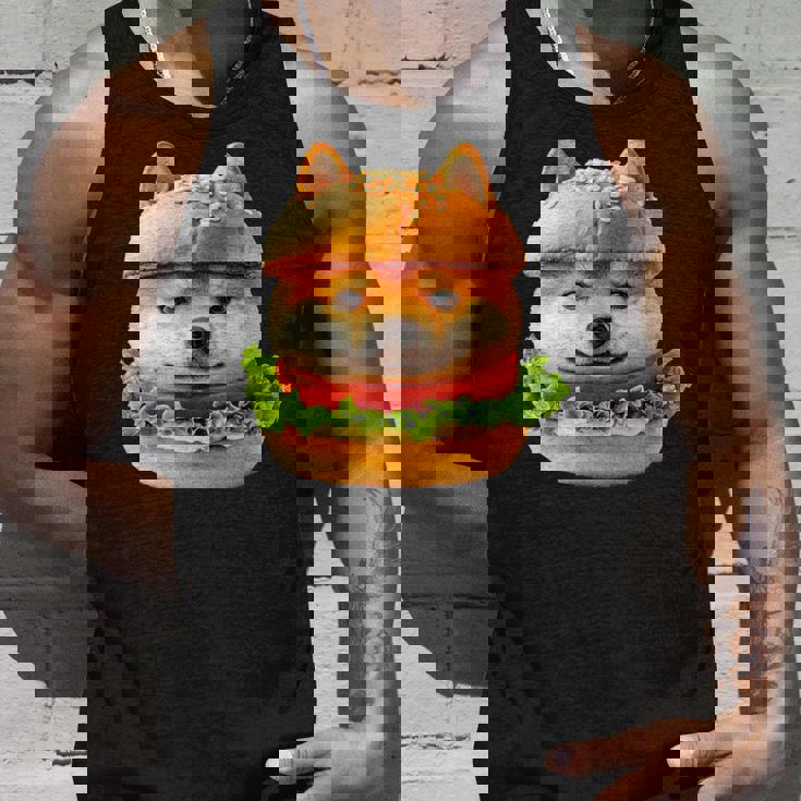 面白いtシャツ 柴犬 犬 イヌ ハンバーガー メンズ 犬好き グッズ かわいい おもしろ 面白い 服 ネタ タンクトップ 彼への贈り物