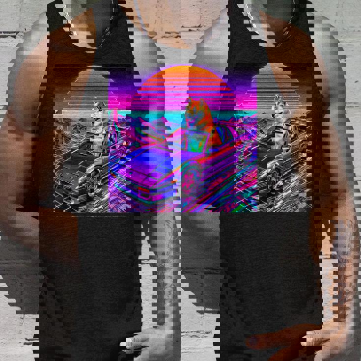 面白いtシャツ 柴犬 車 イヌ わんこ メンズ 犬好き グッズ かわいい おもしろ 面白い 服 ネタ タンクトップ 彼への贈り物