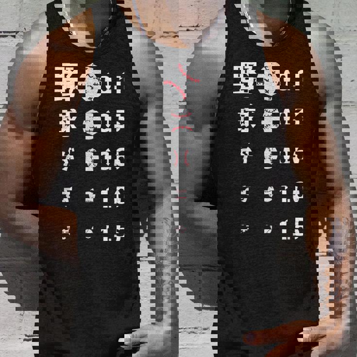 面白いtシャツ 野球 ベースボール 視力検査 おもしろ 服 ネタ メンズ 野球部 おもしろグッズ 大人 子供 タンクトップ 彼への贈り物