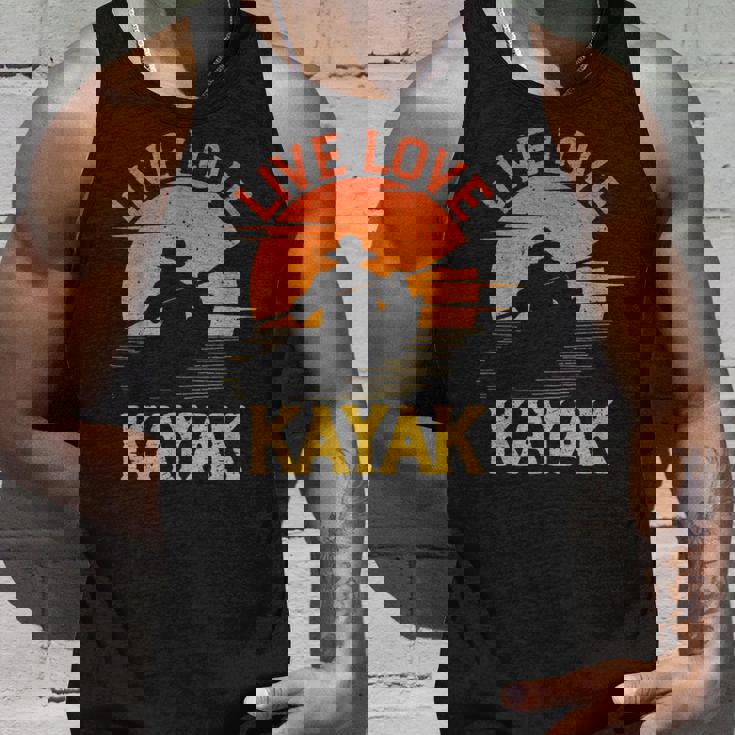 面白いカヤック愛好家 カヤックライブ ラブカヤック タンクトップ 彼への贈り物