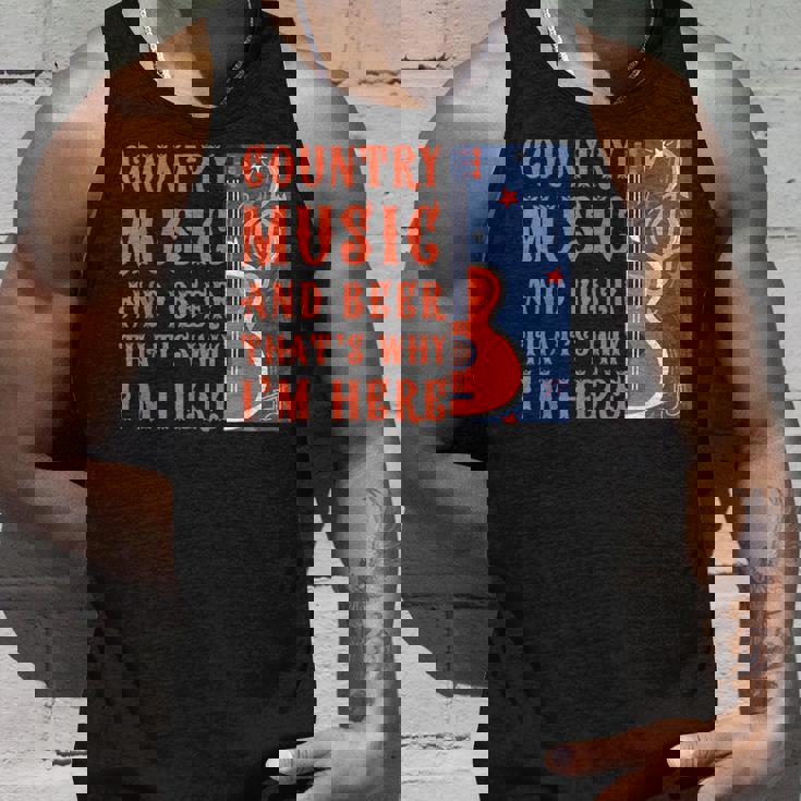 面白いカントリーミュージック&ビール音楽祭 アコースティックギター タンクトップ 彼への贈り物