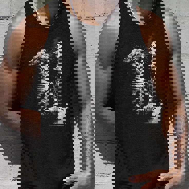 面白いギター 猫 ギターを弾く タンクトップ 彼への贈り物