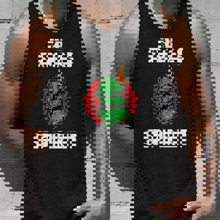 面白いクリスマス「The Xmaspirit」グラフィック タンクトップ 彼への贈り物