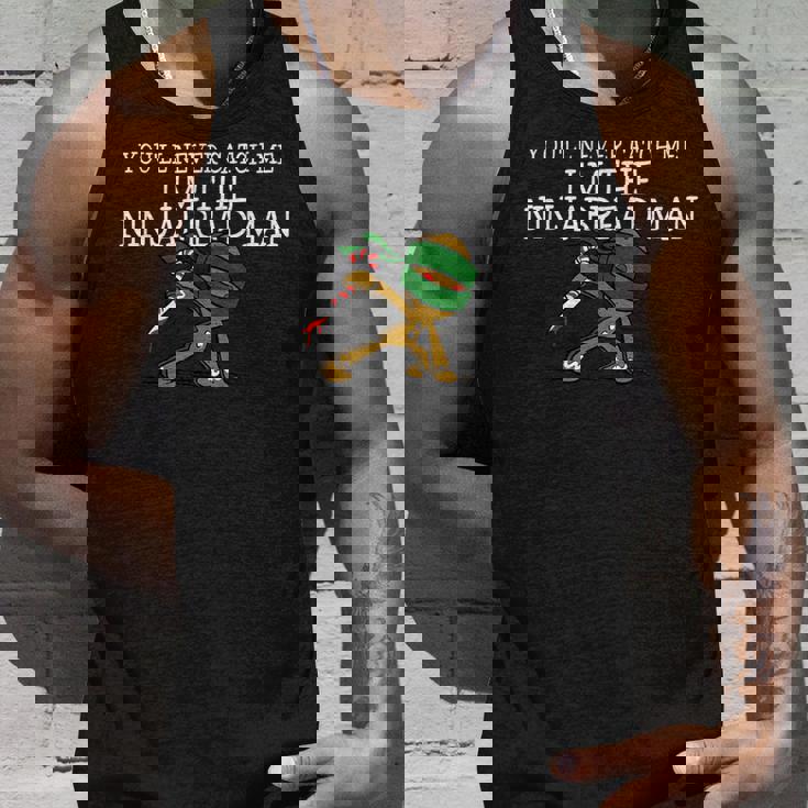 面白いクリスマス忍者ジンジャーブレッドマン タンクトップ 彼への贈り物