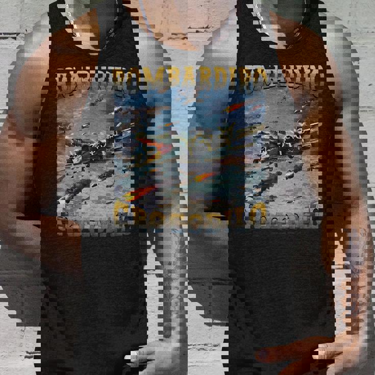 面白いクロコダイルミームボンバルディーロクロコダイルファニーブレインレッド タンクトップ 彼への贈り物