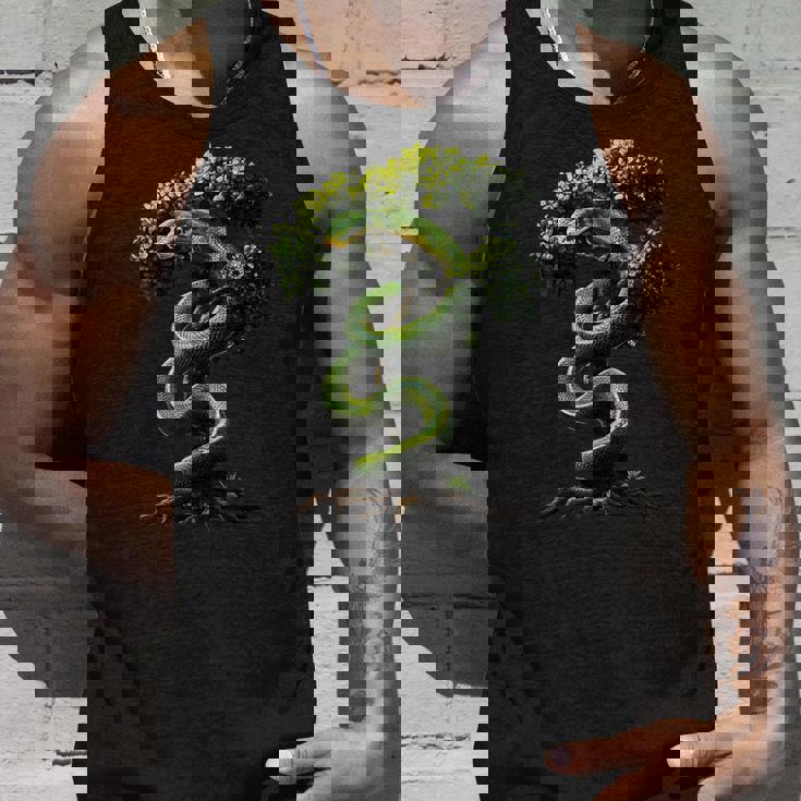 面白いグリーン ツリー パイソン愛好家ヘビ爬虫類 Green Tree Pythonnake Lover タンクトップ 彼への贈り物