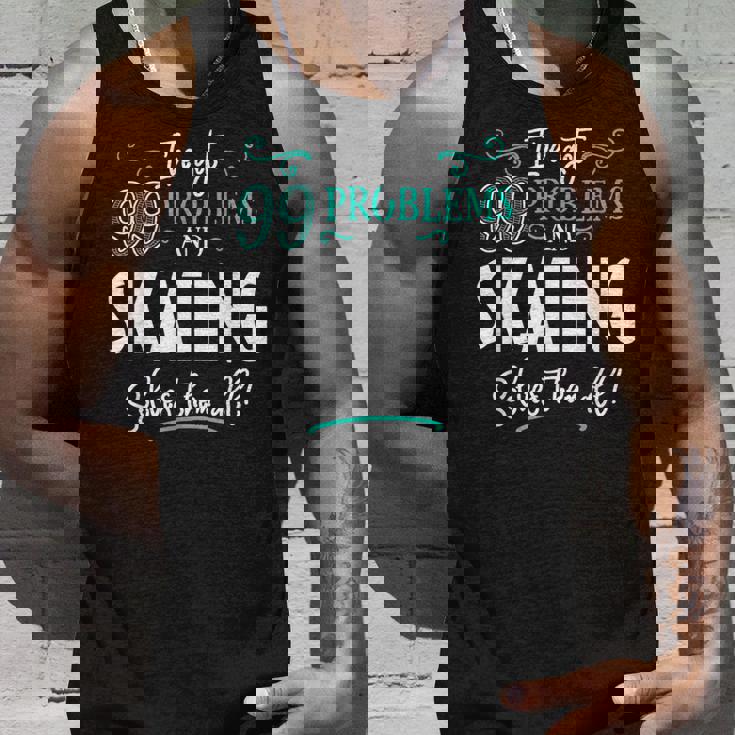 面白いスケートグラフィック I've Got 99 Problems タンクトップ 彼への贈り物