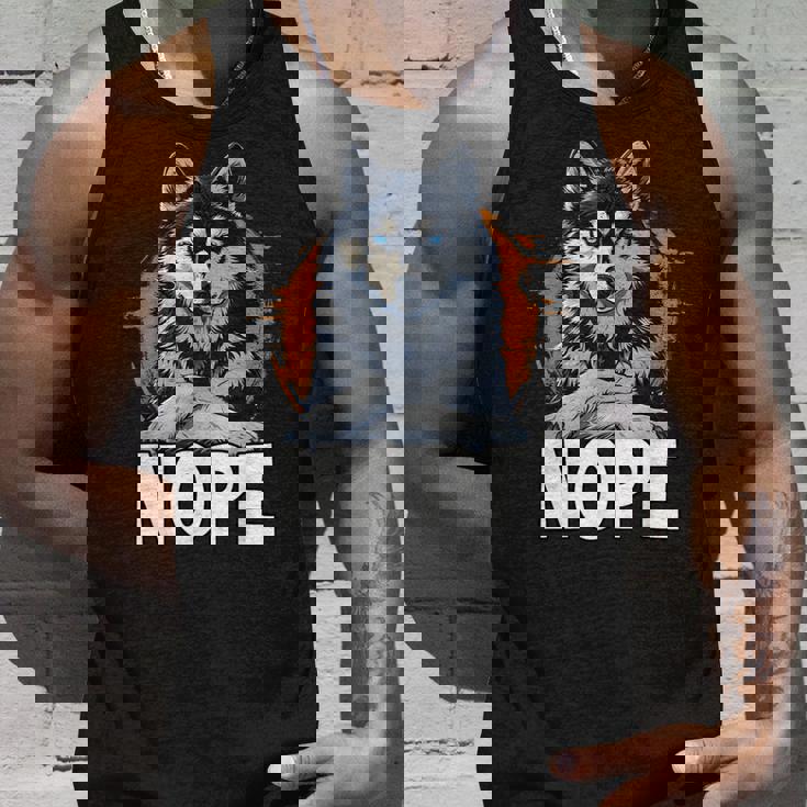 面白いハスキー T、犬の飼い主のための面白い犬の散歩服 タンクトップ 彼への贈り物