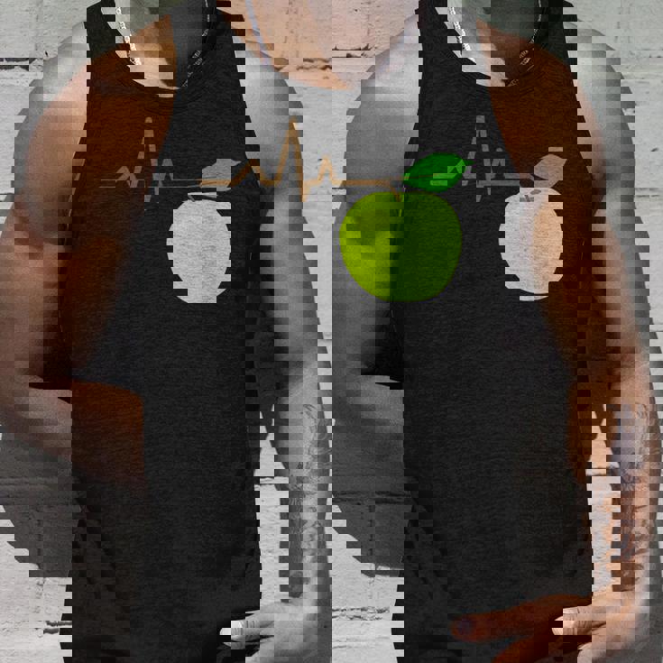 面白いハートビートekgアップルフルーツフルーツアップルギフト タンクトップ 彼への贈り物