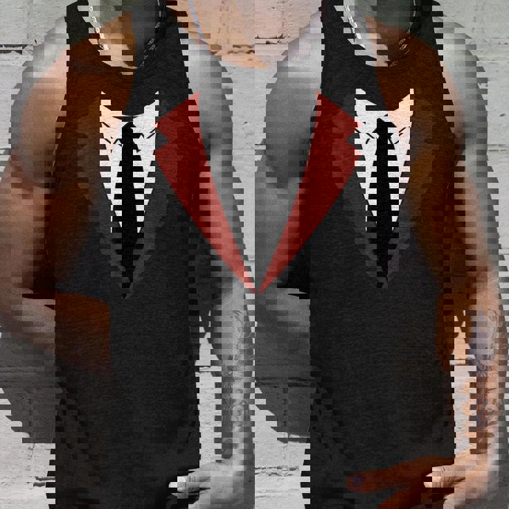 面白いバーガンディレッドタキシードバーテンダータキシードクリスマス タンクトップ 彼への贈り物