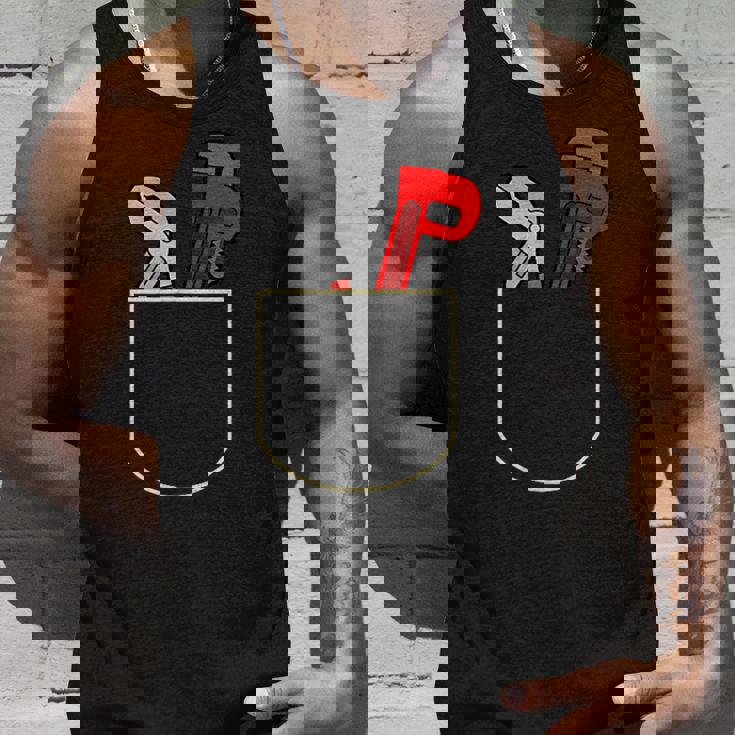 面白いパイプレンチ ポケット入り ギフト 配管工ポケット タンクトップ 彼への贈り物