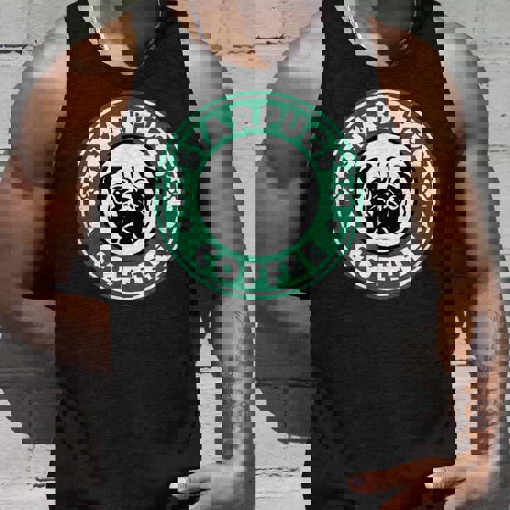 面白いパグ&コーヒー タンクトップ 彼への贈り物