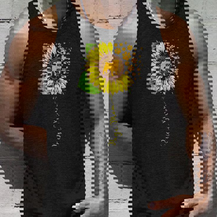 面白いパグママ ひまわり 母の日 パグ 犬好き タンクトップ 彼への贈り物