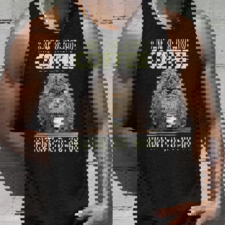 面白いパラス キャット コーヒー ドリンカーコーヒー愛好家 マヌルネコ タンクトップ 彼への贈り物