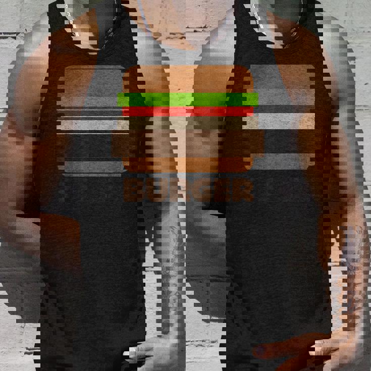 面白いフードハンバーガーのグラフィック。男性と男の子用。 タンクトップ 彼への贈り物