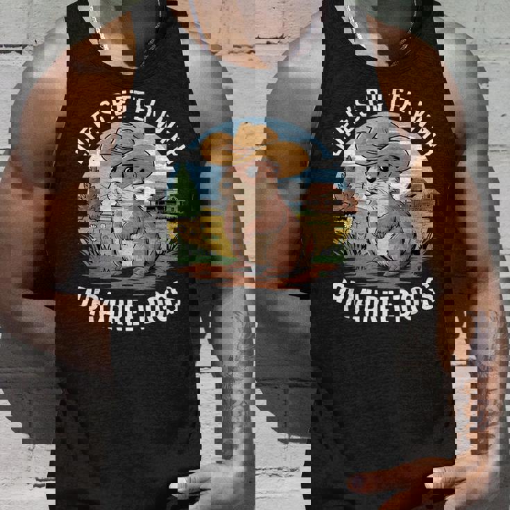 面白いプレーリードッグコスチュームtシャツ タンクトップ 彼への贈り物