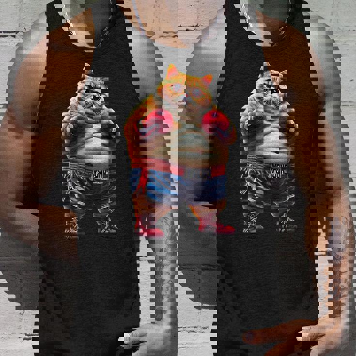 面白いボクシング ジム ワークアウト 猫 ボクシング グローブ アニメ ミーム タンクトップ 彼への贈り物