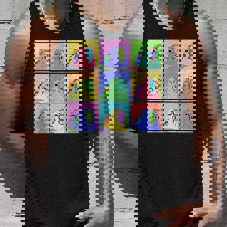 面白いポップアート オカメインコ かわいい鳥 オウム タンクトップ 彼への贈り物