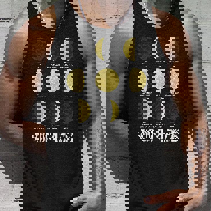 面白いムーンアート メンズ レディース キッズ ムーンフェイズ 宇宙科学 タンクトップ 彼への贈り物