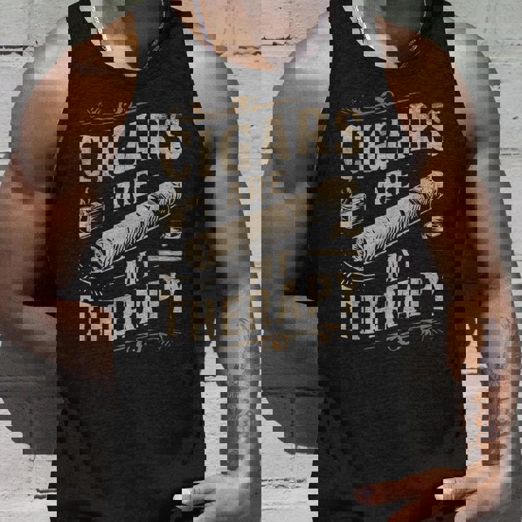 面白いユーモア葉巻は私のセラピー愛好家のお父さんです タンクトップ 彼への贈り物