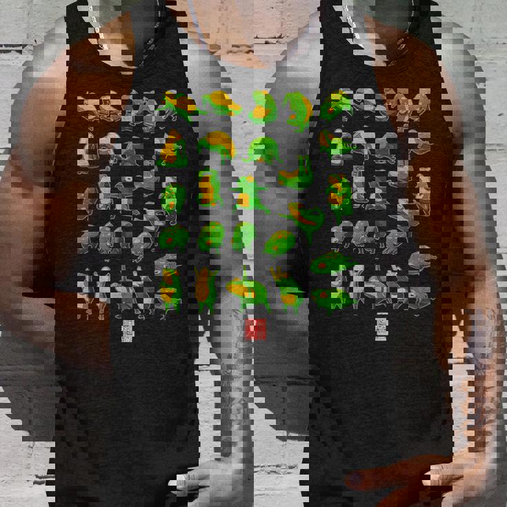 面白いヨガカエルとヒキガエル瞑想 日本のアートグラフィック タンクトップ 彼への贈り物