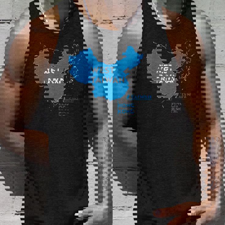 面白い中国地図西台湾 タンクトップ 彼への贈り物