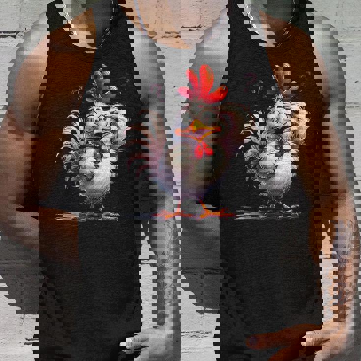 面白い動物、友人や家族のための素晴らしいチキン タンクトップ 彼への贈り物