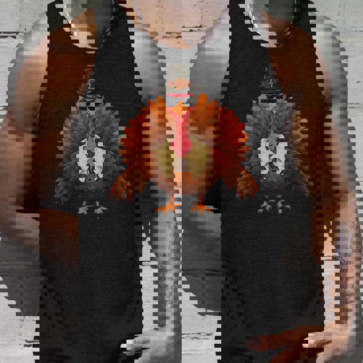 面白い感謝祭の七面鳥とサングラス皮肉なディナー タンクトップ 彼への贈り物