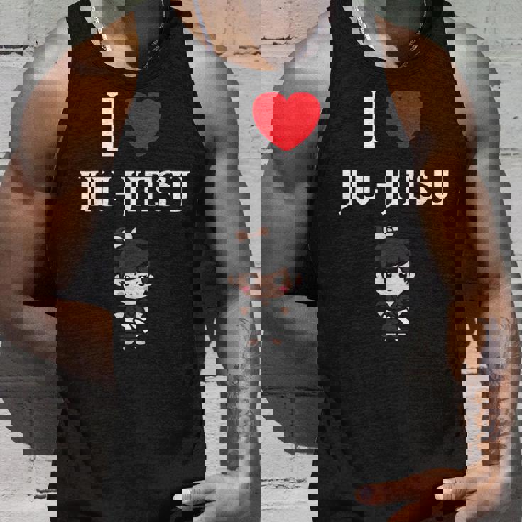 面白い柔術スポーツミニマリストかわいいシンプル柔術 I Love Jiu Jitsu タンクトップ 彼への贈り物