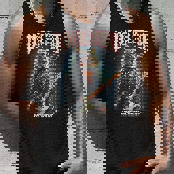 面白い猫 ギタリスト エレクトリックギター ロックスター 猫 タンクトップ 彼への贈り物