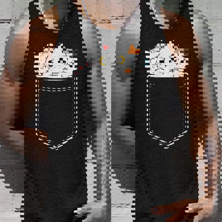 面白い猫 ポケット かわいい カワイイ キティ ラブ キャット ポケット付き タンクトップ 彼への贈り物