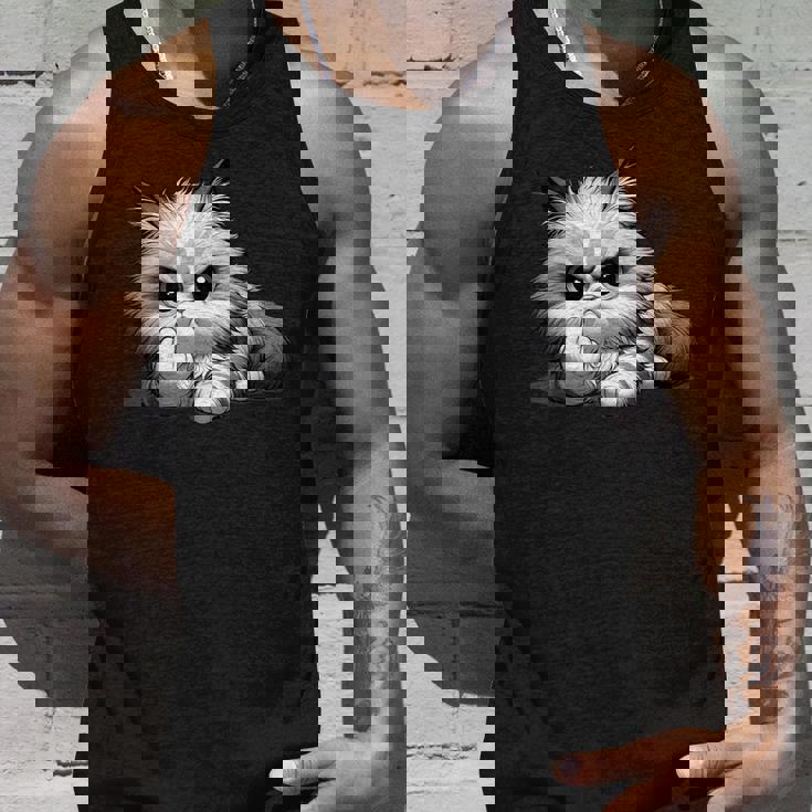 面白い猫 中指 皮肉 いたずらな 発言 タンクトップ 彼への贈り物