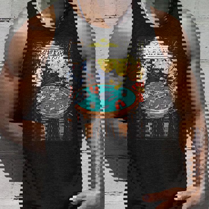 面白い猫のグラフィックプレイの猫ポーカープレイヤーは深刻なポーカーをプレイします タンクトップ 彼への贈り物