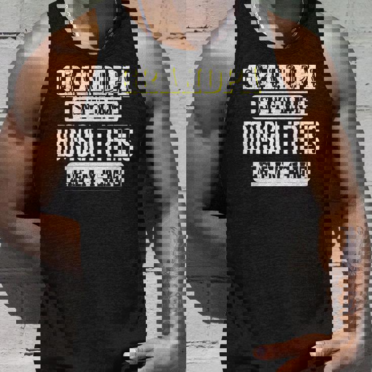 面白い盆栽の木 おじいちゃんへのギフト 父の日デザイン タンクトップ 彼への贈り物