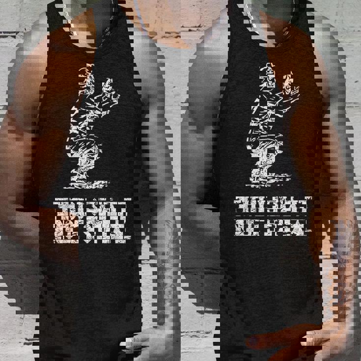 面白い野球選手キャッチャー ヴィンテージを盗んではなりません タンクトップ 彼への贈り物