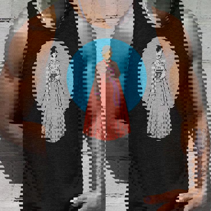 韓国伝統韓服を着た韓国の美少女 タンクトップ 彼への贈り物