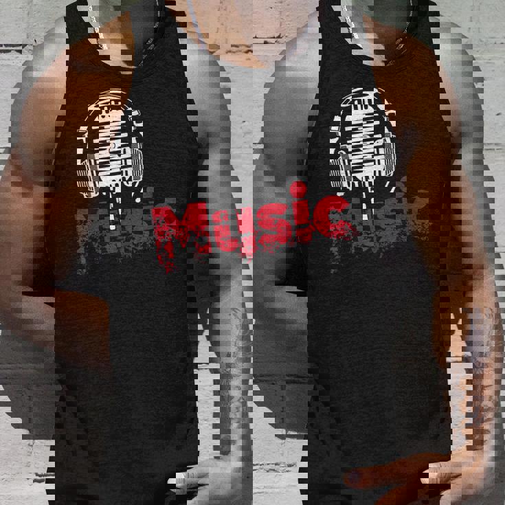 音楽 マイク ヘッドホン 日常 テキスト シンプル レトロ タンクトップ 彼への贈り物