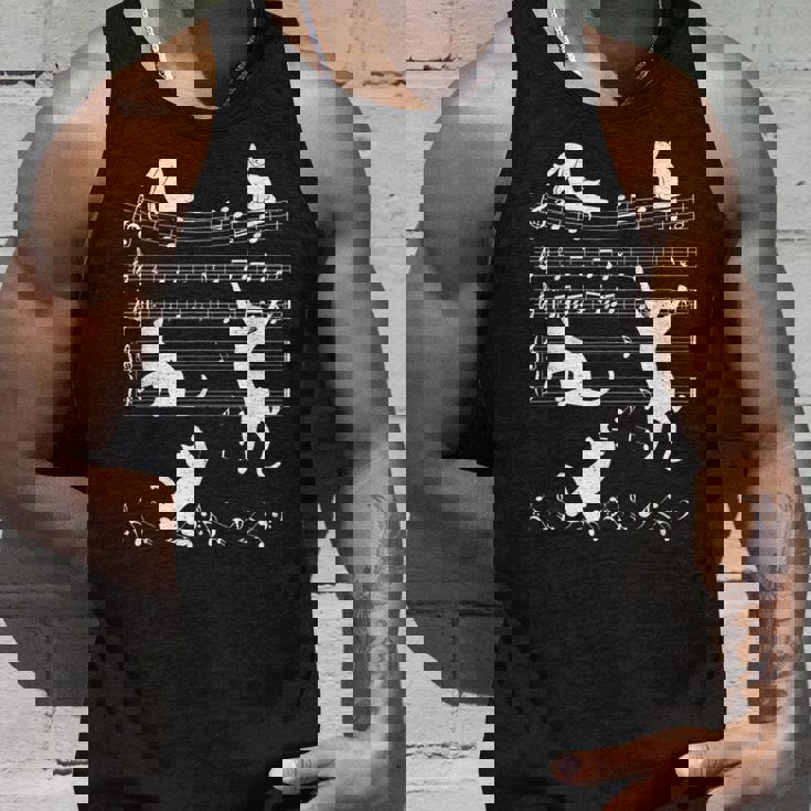 音楽好きな人 ピアノ猫 音符で演奏 ミュージシャン タンクトップ 彼への贈り物