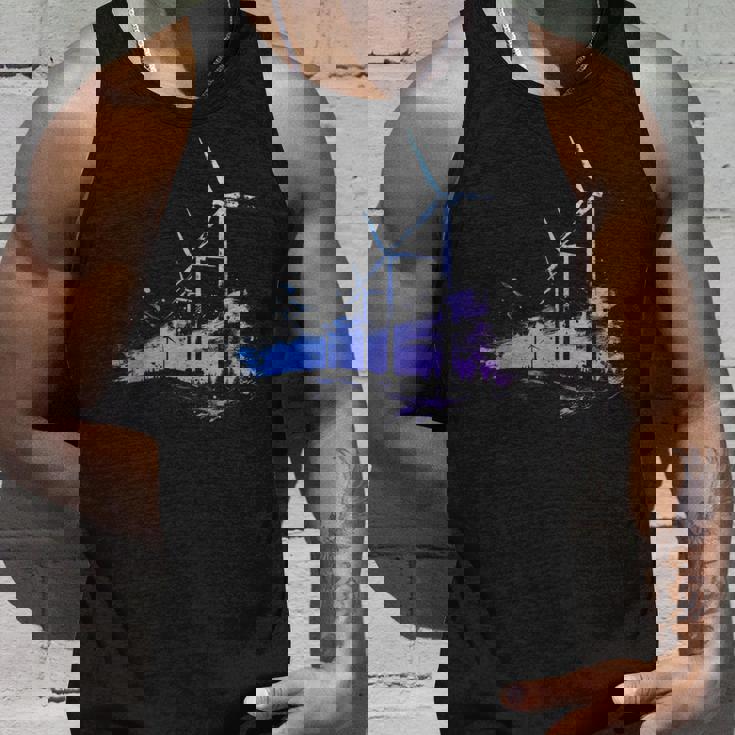 風力発電所 風車 タービン 再生可能エネルギー タンクトップ 彼への贈り物