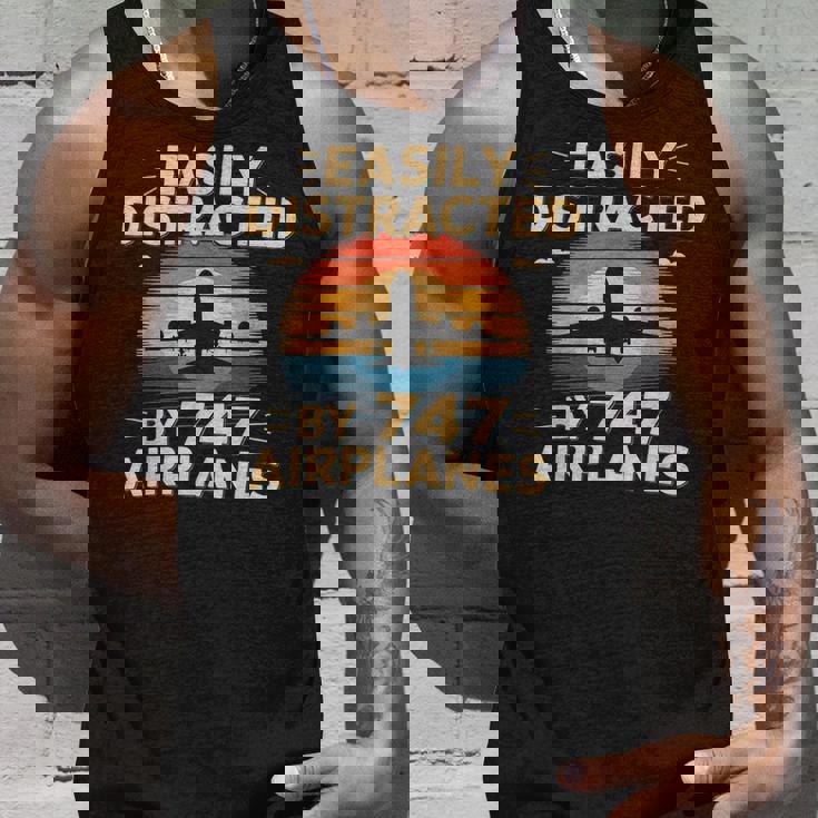 飛行機 簡単 気を取られる 747 飛行機 面白い パイロット タンクトップ 彼への贈り物